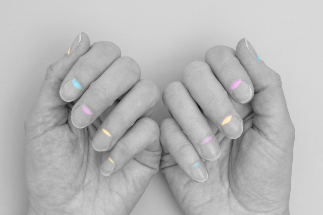 Hands showing fingernails