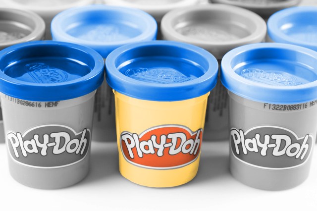 Multiple tubs of Play-Doh