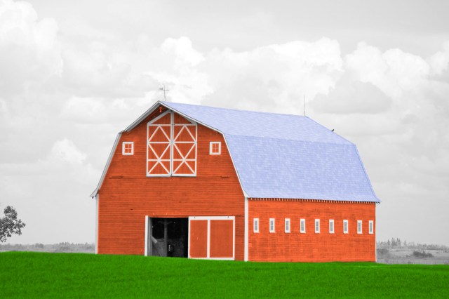 Red barn on a farm